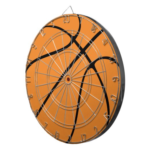 Personalisiert Black Modern Basketball Dart Dartscheibe (Vorderseite rechts)