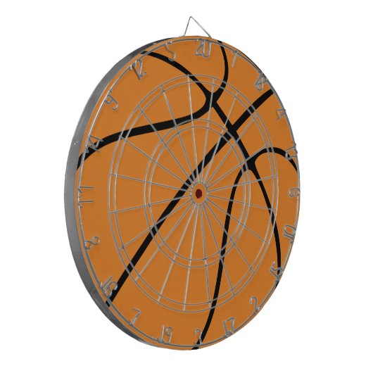Personalisiert Black Modern Basketball Dart Dartscheibe (Vorderseite Links)