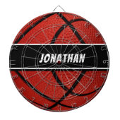 Personalisiert Black Modern Basketball Dartscheibe (vorne)