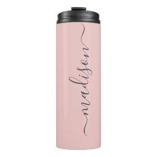 Personalisiert Black Modern Stylish Typografie Chi Thermosbecher