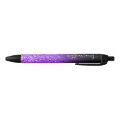 Personalisiert Black Ombre Imitate Violet Glitzer Kugelschreiber (Unterseite)