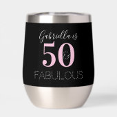 Personalisiert Black Pink 50. Geburtstagsparty Gef