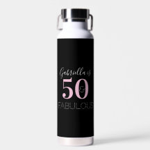 Personalisiert Black Pink 50. Geburtstagsparty Gef