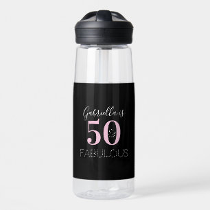 Personalisiert Black Pink 50. Geburtstagsparty Gef Trinkflasche