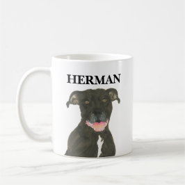 Personalisiert Black Pitbull Staffy Dog Kaffeetasse