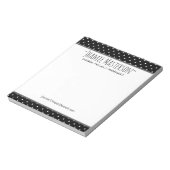 Personalisiert Black Polka Dot Notizblock (Rotiert)