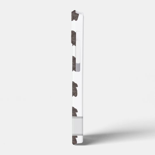 Personalisiert Black Poodle Dog Case-Mate iPhone Hülle (Rückseite / Links)