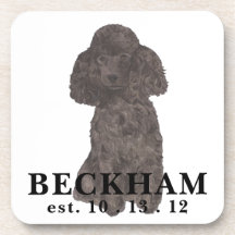 Personalisiert Black Poodle