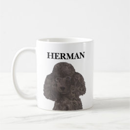 Personalisiert Black Poodle Kaffeetasse