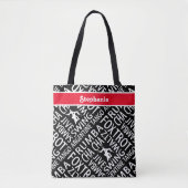 Personalisiert Black Red Ballroom Dance Tasche (Vorderseite)