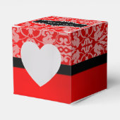 Personalisiert Black & Red Damask Herzinfarkt Geschenkschachtel (Vorderseite)