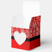 Personalisiert Black & Red Damask Herzinfarkt Geschenkschachtel (Geöffnet)
