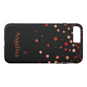 Personalisiert Black Red Glitzer Imitate Confetti Case-Mate iPhone Hülle (Rückseite (Horizontal))
