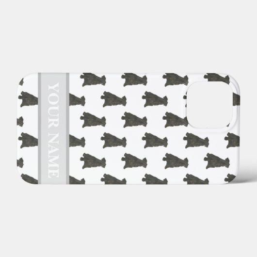 Personalisiert Black Schnauzer Dog Case-Mate iPhone Hülle (Rückseite (Horizontal))