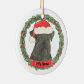 Personalisiert Black Schnauzer Keramik Ornament (Rechts)