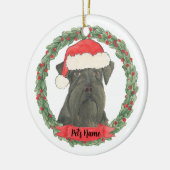 Personalisiert Black Schnauzer Keramik Ornament (Links)