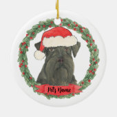 Personalisiert Black Schnauzer Keramik Ornament (Hinten)