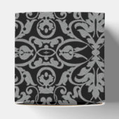 Personalisiert Black & Silver Damask Cube Fevor Bo Geschenkschachtel (Oben)