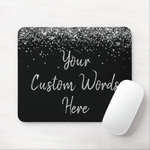 Personalisiert Black Silver Secretary Geburtstagsg Mousepad