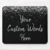 Personalisiert Black Silver Secretary Geburtstagsg Mousepad (Vorne)