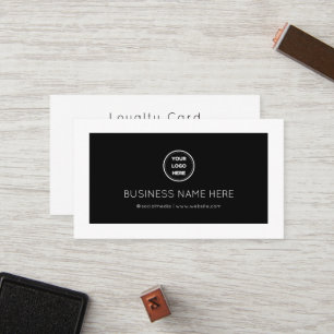 Personalisiert Black Simple, Modern, Minimalistisc Treuekarte