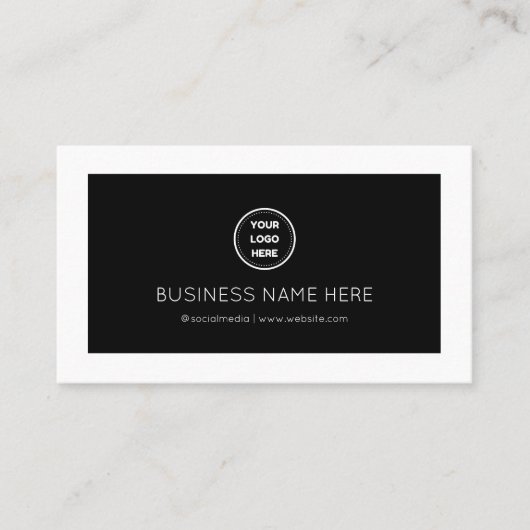 Personalisiert Black Simple, Modern, Minimalistisc Treuekarte (Vorderseite)