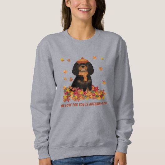 Personalisiert Black & Tan Cavalier Spaniel    Sweatshirt (Vorderseite)