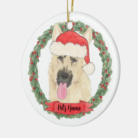 Personalisiert Black & Tan German Shepherd Keramik Ornament (Links)