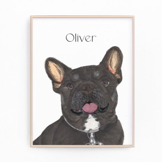 Personalisiert Black und Tan Frenchie French Bulld Fotodruck