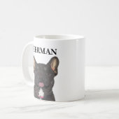 Personalisiert Black und Tan Frenchie French Bulld Kaffeetasse (Vorderseite Links)