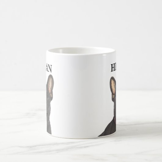 Personalisiert Black und Tan Frenchie French Bulld Kaffeetasse (Mittel)