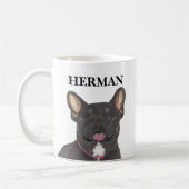 Personalisiert Black und Tan Frenchie French Bulld Kaffeetasse (Links)