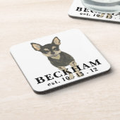 Personalisiert Black und Tan Kurz Hahahaua Getränkeuntersetzer (Linke Seite)