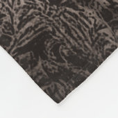 Personalisiert Black und Taupe Mandala Fleecedecke (Ecke)