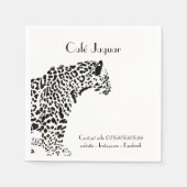 Personalisiert Black & White Jaguar Business Napki Serviette (Vorderseite)