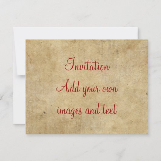 Personalisiert Blackletter Parchester Frida Red Einladung (Rückseite)