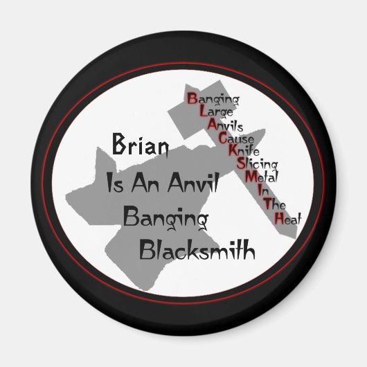 Personalisiert Blacksmith Magnet (Vorne)