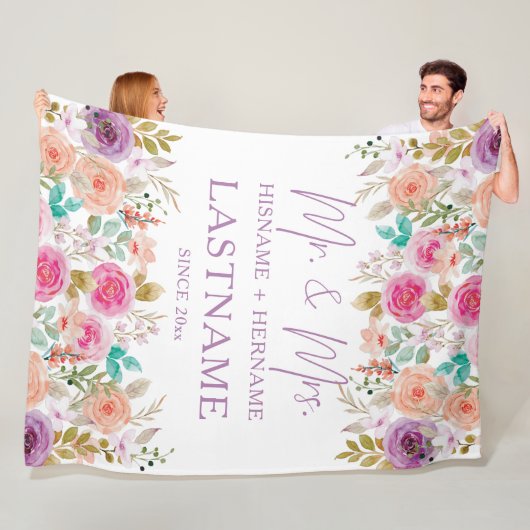 Personalisiert Blanket mit Blume Fleecedecke (Beispiel)