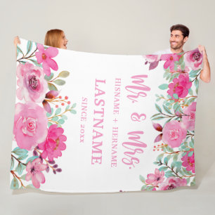Personalisiert Blanket mit Blume Fleecedecke