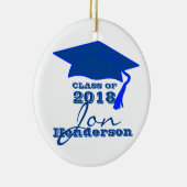 Personalisiert-Blau-Abschluss Keramikornament (Rechts)