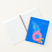 Personalisiert Blau Abstrakt Botanische Moderne Ku Notizblock (Innenseite)