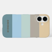 Personalisiert - Blau-brauner Sand Beige Türkis Case-Mate iPhone Hülle (Rückseite (Horizontal))