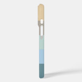 Personalisiert - Blau-brauner Sand Beige Türkis Case-Mate iPhone Hülle (Rückseite / Links)