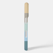 Personalisiert - Blau-brauner Sand Beige Türkis Case-Mate iPhone Hülle (Rückseite / Rechts)