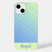Personalisiert Blau-Gelb Ombre Gradient Case-Mate iPhone Hülle (Rückseite)