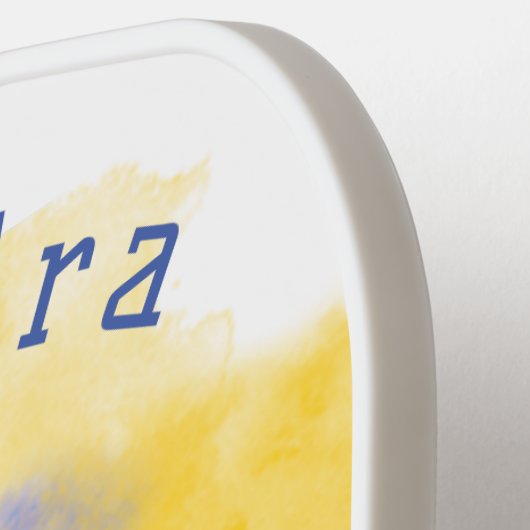 Personalisiert Blau-Gelb Pickleball Schläger (Linke Seite)