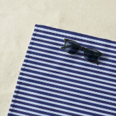 Personalisiert blau gestreift strandtuch (Beispiel)