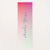 Personalisiert Blau-grüne Rosa Rote Farben Regenbo Yogamatte (Vorderseite)