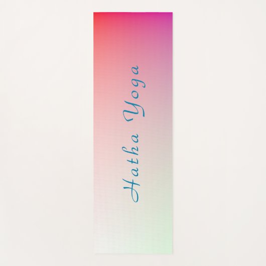 Personalisiert Blau-grüne Rosa Rote Farben Regenbo Yogamatte (Vorderseite)