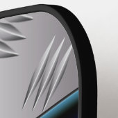 Personalisiert Blau, IMITATE Silber Diamantplatte Pickleball Schläger (Linke Seite)